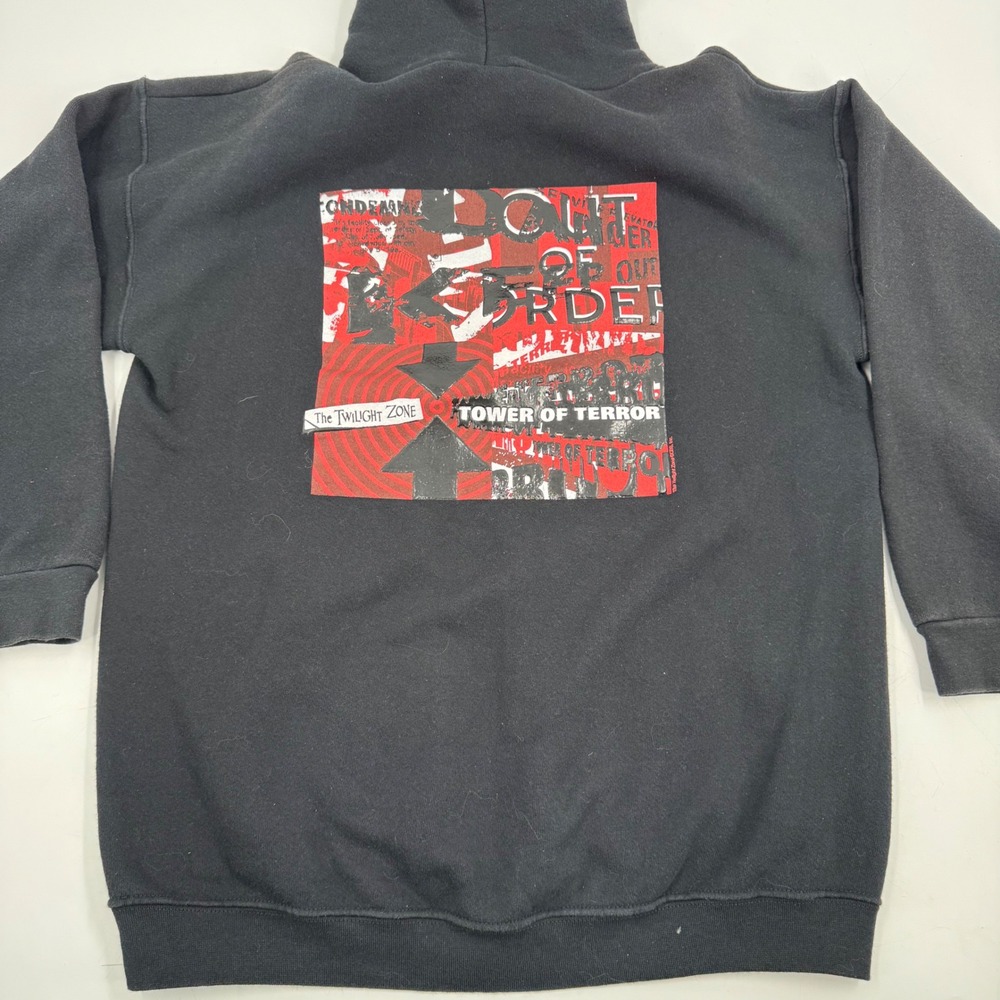 Disneyland Tower Of Terror Hoodie Condemned Black Graphic Mens Medium View 2